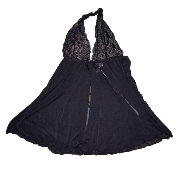 Kissable By Coquette Womens Lingerie Babydoll Top-Black-Size OS-GUC - Picture 1 of 5